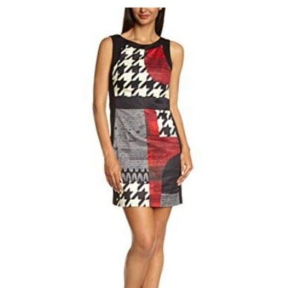 Desigual Delia Abstract Mini Sheath Cocktail Dress Y2K Twee Artsy EU 40 (8/10) - Picture 12 of 12